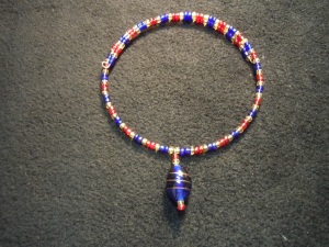 Ancient Egypt-inspired springy necklace
