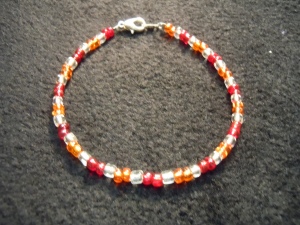 Classy bold red/orange bracelet