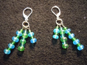 Enchanting green/blue earrings